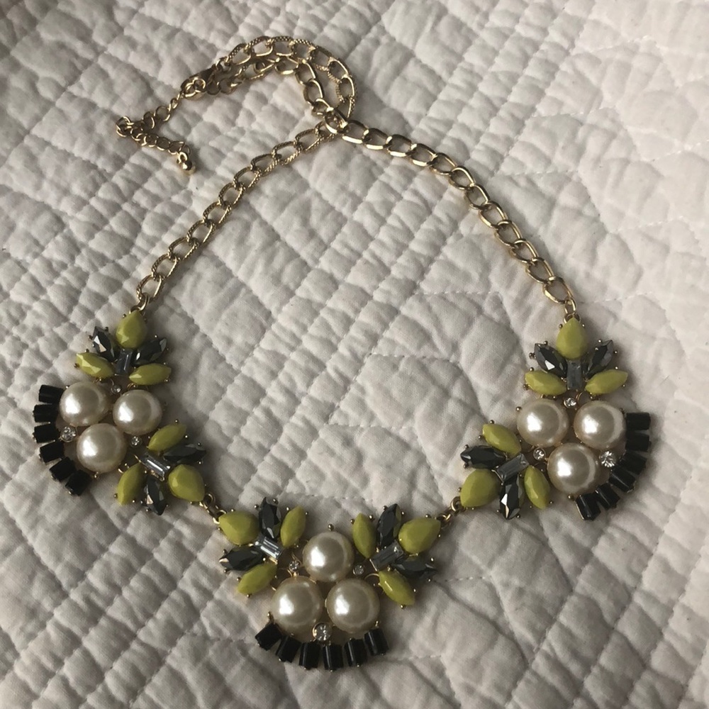 Beaded Crystal Statement Necklace